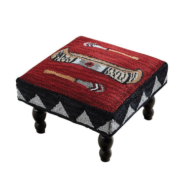 Wilderness Canoe Hooked Stool Park Designs - The Fox Decor